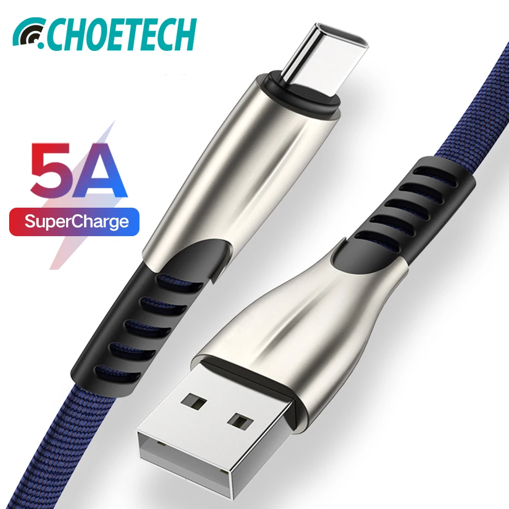 

Choetech 5a Usb Type C Cable Fast Charging Usb C Cable Date Usb Type-c Cable for Huawei Qc3.0 Micro Usb Cable for iPhone Xs Max