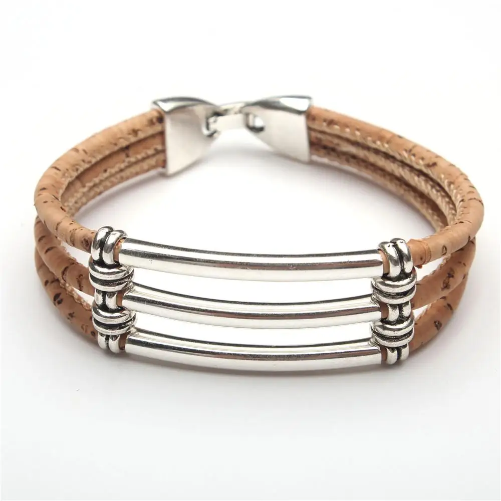 Portugal Pulseras Cork jewelry Cork bracelets Three cork