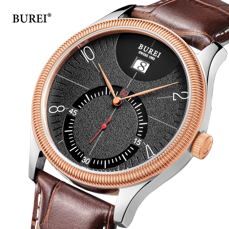 Reloj Hombre BUREI брендовые деловые часы для мужчин Роскошные водонепроницаемые Модные