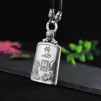 

Character silver 999 Silver Jewelry Thai silver silk lady ornament design heart pendant.
