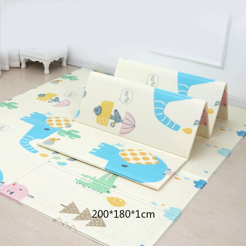 

200*180*1cm Portable Foldable Baby Climbing Pad Baby Play Mat Foam Pad XPE Environmental Tasteless Parlor Game Blanket