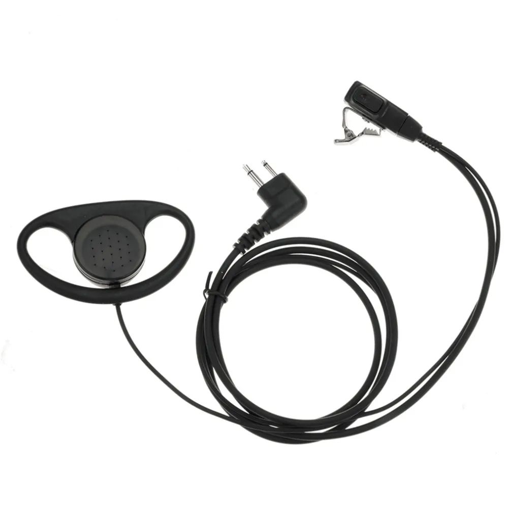 

Top Deals Universal Motorcycle D Shape Earpiece 2 Pin PTT Headset Earphone For Motorola GP3688 GP88S GP88 For HYT