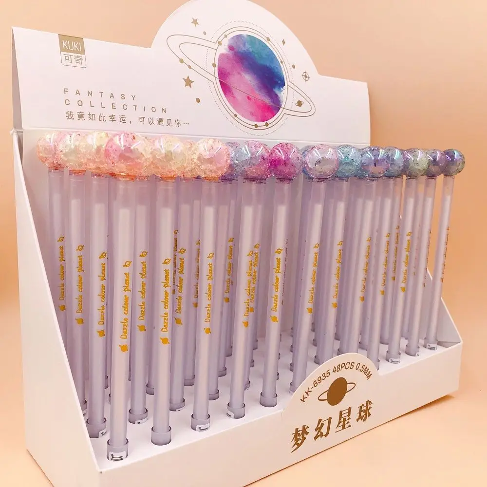 

1pcs Cute Color Gel Pens Creative Crystal Planet Pens Kawaii Neutral Pens For Kids Girls Gifts School Office Supplies Stationery