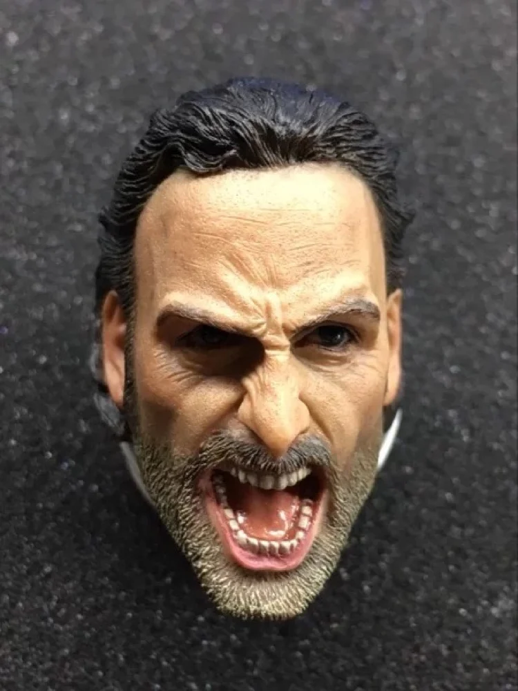 

1/6 Rick Grimes Head Sculpt The Walking Dead For Hot Toys Male Figure Toys