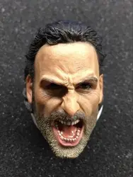 1/6 Rick Grimes голова Лепка Ходячие мертвецы для горячих игрушек Мужская фигурка игрушки