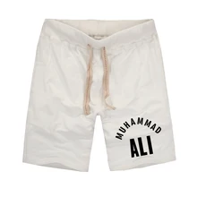 Летние уникальные мужские шорты MUHAMMAD ALI, шорты для фитнеса, шорты боксеры, брендовая одежда, шорты в винтажном стиле, высокое качество, хлопковые шорты ufc