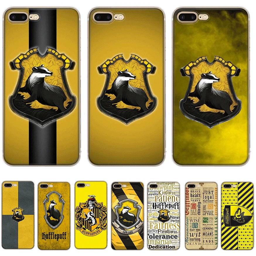 

Desxz Hogwarts Hufflepuff Case For iPhone 6 6s 7 8 Plus X XS Max 5 5s SE Cover