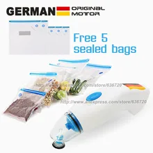 V2244 вакуумный упаковщик, портативная вакуумная система запечатывания сохраняет продукты питания дольше-пакеты для хранения герметичные, многоразовые, 5 BPA бесплатно пищевая вакуума