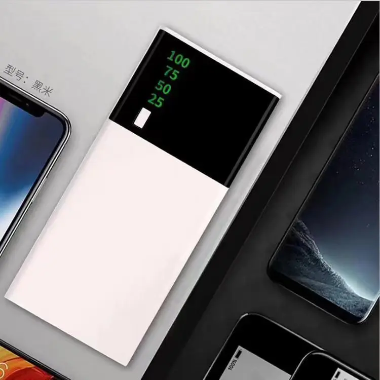 30000mah Mirror Power Bank External Battery Pack LCD Portable Mobile Phone Charger Powerbank For Xiaomi MI iPhone X Note8