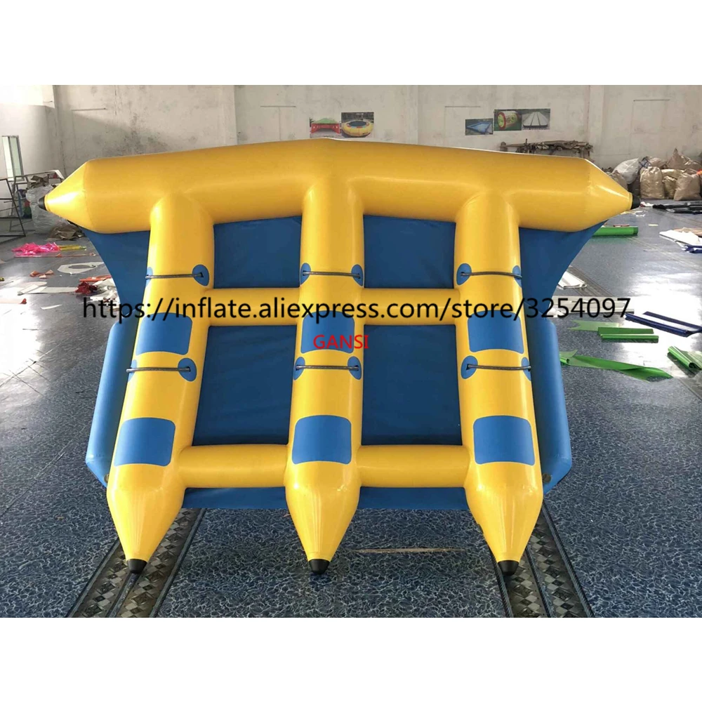 

Portable Inflatable Water Towable Fly Fish Boat,0.9Mm Pvc Trapaulin Inflatable Flying Fish Water Boat For Sea Games