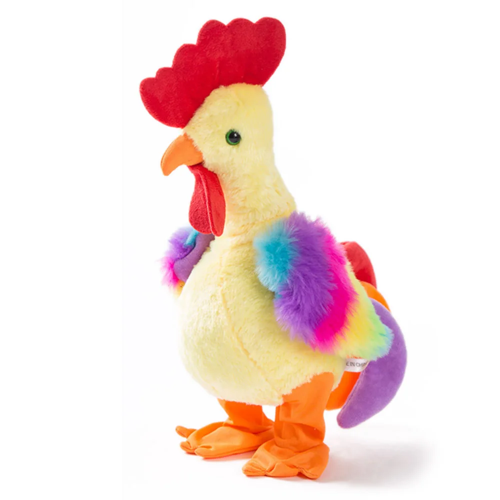Электрическая забавная плюшевая игрушка «цыпленок», Поющая Танцующая Интерактивная плюшевая игрушка «цыпленок», подарки на день рождения для малышей и детей - Цвет: C