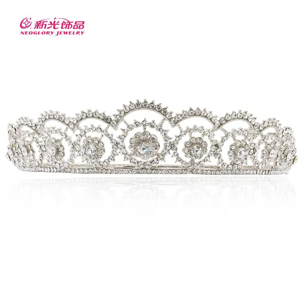 

New 2015 Fashion Sunflower Tiara Crown Head Piece Bridal Hair Accessories Quinceanera Tiaras and Crowns Austrian Crystal 253RJK