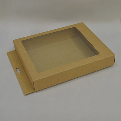10 шт бумажная коробка с окном черная Подарочная коробка упаковка белая пользовательская упаковочная коробка для дисплея крафт-коробка подарок для упаковки - Цвет: Темный хаки