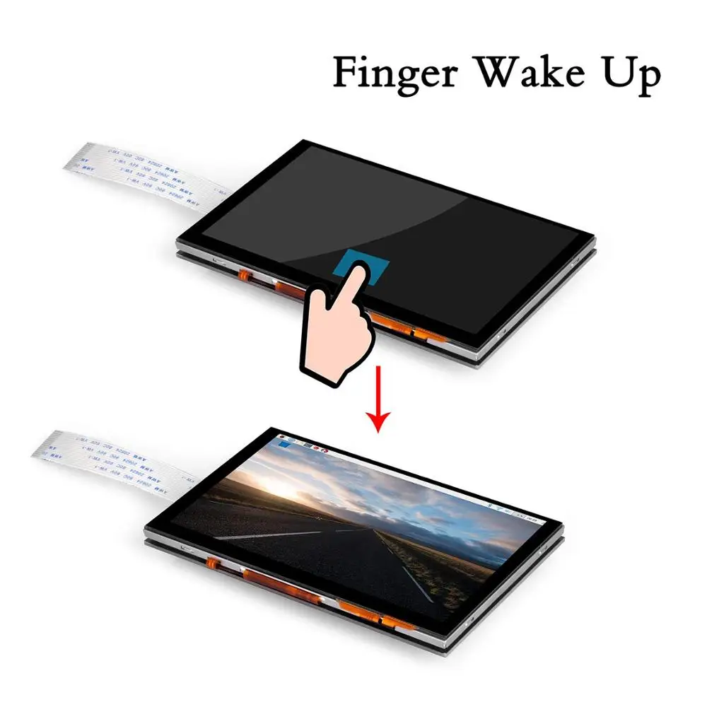 Nowy 5 cal 7 cal wyświetlacz TFT LCD pojemnościowy ekran dotykowy DSI złącze 800x480 dla Raspberry Pi 4 Pi 3 B + 4 Nowy 5 cal 7 cal wyświetlacz TFT LCD pojemnościowy ekran dotykowy DSI złącze 800x480 dla Raspberry Pi 4 Pi 3 B + 4