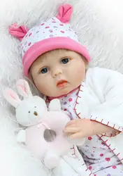 Новый дизайн 55 см мягкие силиконовые reborn baby doll корень мохер кукла с Бабочка Играя игрушки для детей Рождественский sweet baby