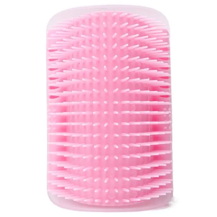 Расческа для домашних питомцев, съемная щетка для удаления волос, массажная расческа для ухода и чистки домашних животных - Цвет: Розовый