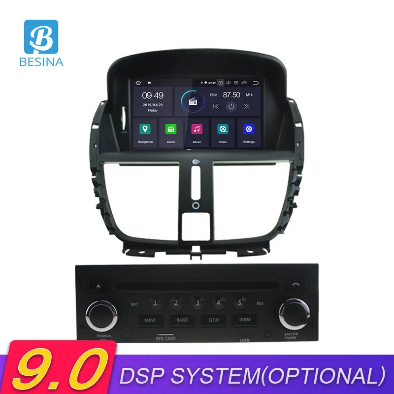 

Besina 1 Din Android 9.0 Car DVD Player For Peugeot 207 207CC 2007 2008 2009 2010 2011 2012 2013 2014 GPS Wifi Multimedia
