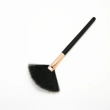 1pc 17.5cm fan-shaped brush 2 color synthetic hair wood handle blush powder makeup brushes cosmetics sculpting drop shipping 1pc 17.5cm fan-shaped brush 2 color synthetic hair wood handle blush powder makeup brushes cosmetics sculpting drop shipping