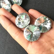 50 шт./лот 20/25 мм Diamond Flower ясно сверкающими Стекло Кристалл пуговицы для шитья диван-кресло Пуговицы декоративные пуговицы аксессуары