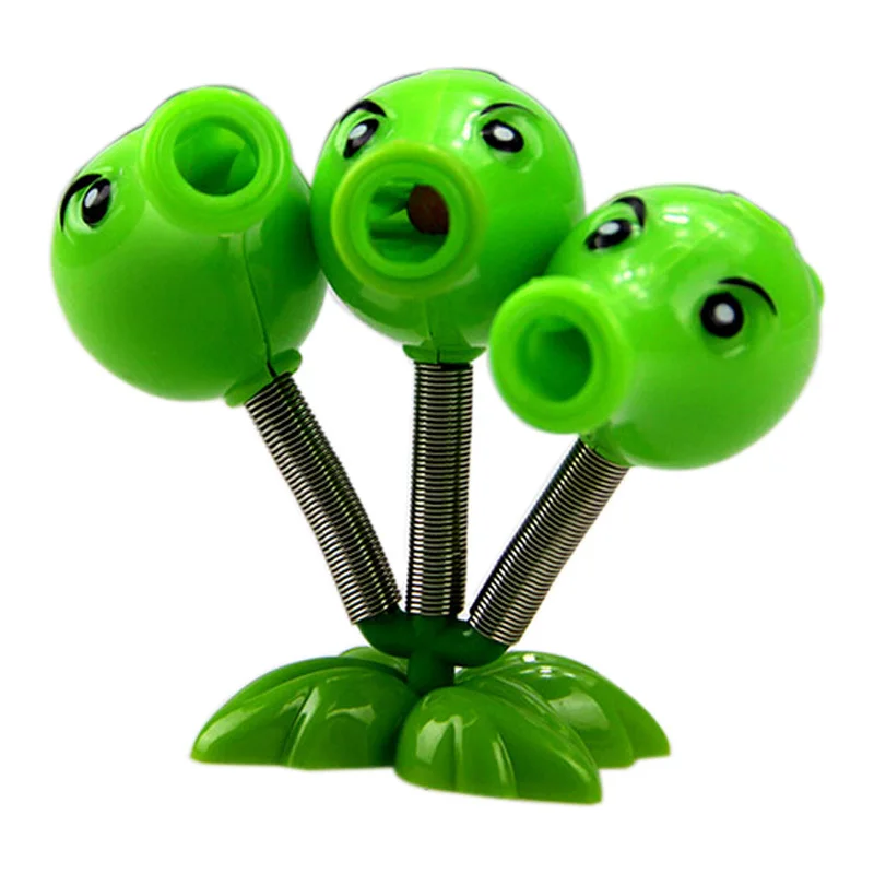 Plants vs. Zombies, Three Pea shooter Model Toy Free shippingin Action