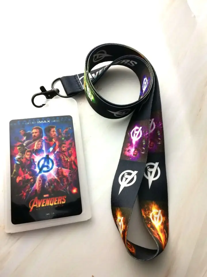 

New 1pcs Avengers Infinity War Superhero Lanyard Key Chains Card Holders Bank Card Neck Strap Card Bus ID Holders TT-1