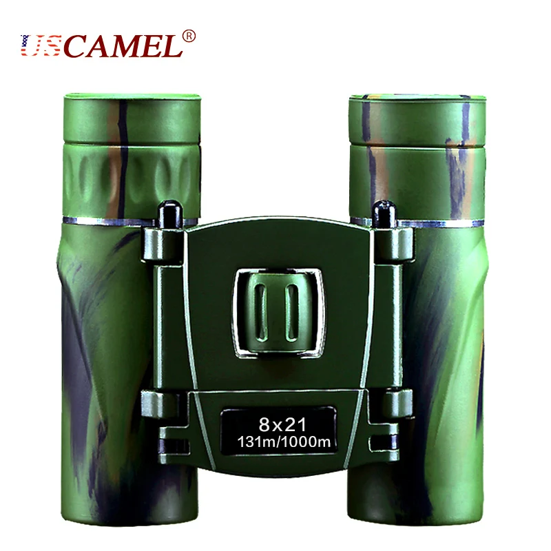 USCAMEL 8x21 Compact Zoom font b Binoculars b font Long Range 3000m Folding HD Powerful Mini