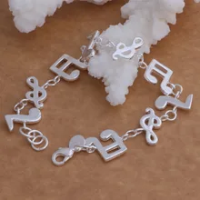 С фабрики Серебряная музыкальная нота горячий браслет женские ювелирные изделия красивые высокого качества классические