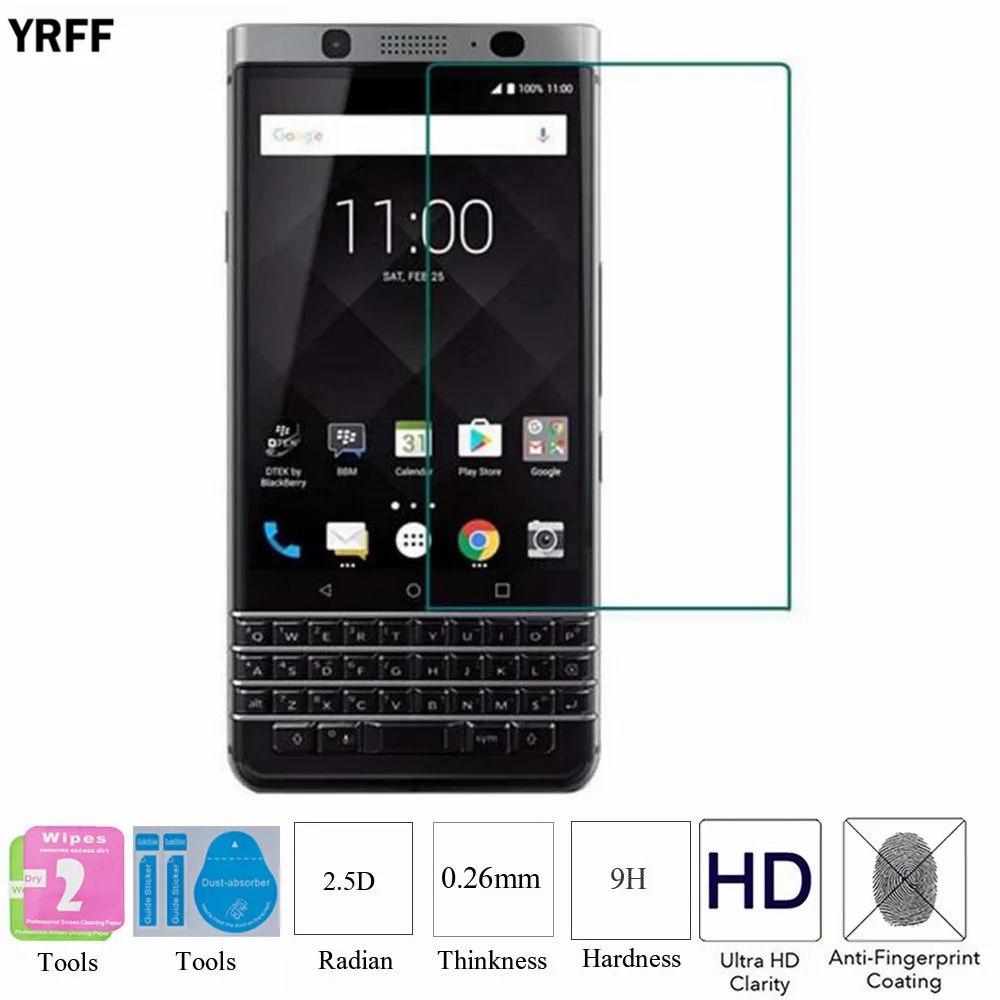 2 шт. 2.5D 0 25 мм 9H закаленное стекло для защиты экрана Защитная пленка BlackBerry keyone