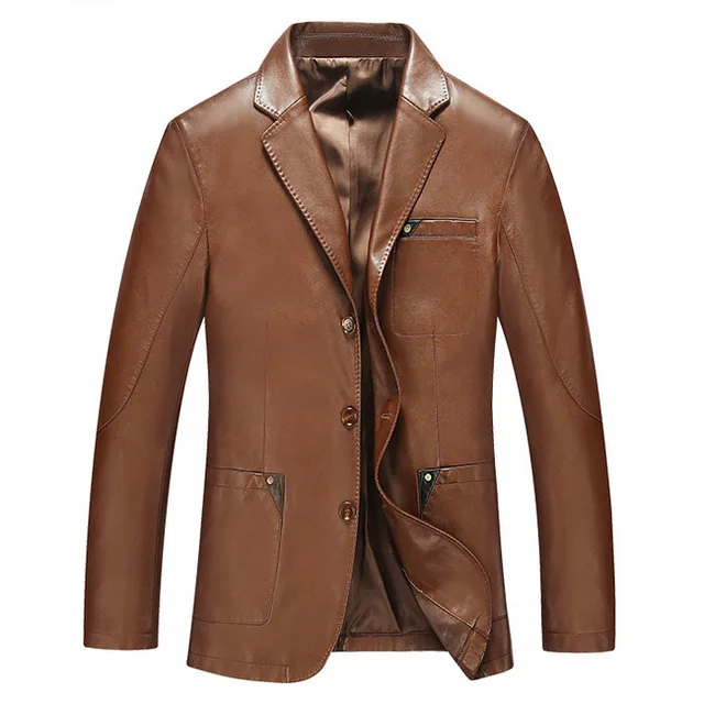 blazer de couro masculino