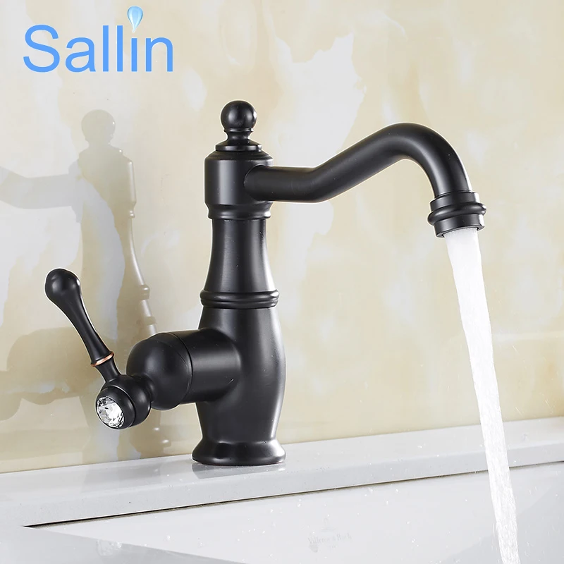 

Black Bronze Basin faucet Counter Top Vintage Basin Water Mixer Bathroom European Style Basin Water Mixer Tap