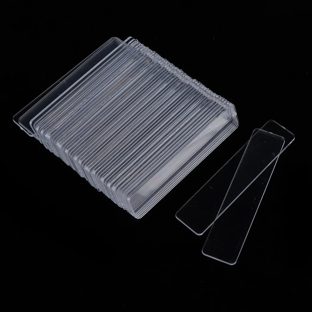 100x Acrylic Nail Art Tips Display Stand Rack False Nail Show Panel Nail Art Desktop Storage Holder Salon Manicure Tool,Clear
