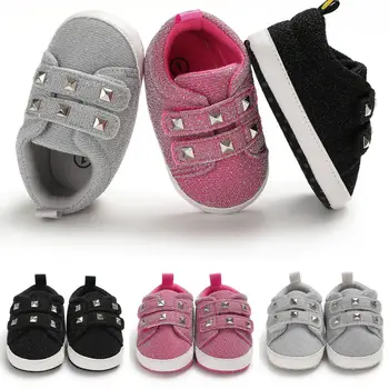 

Cute Solid New Born Baby Shoes Toddler Kids Sneakers Casual Baby Boys Girls Soft Sole Crib Shoes First Walkers 0-18Months