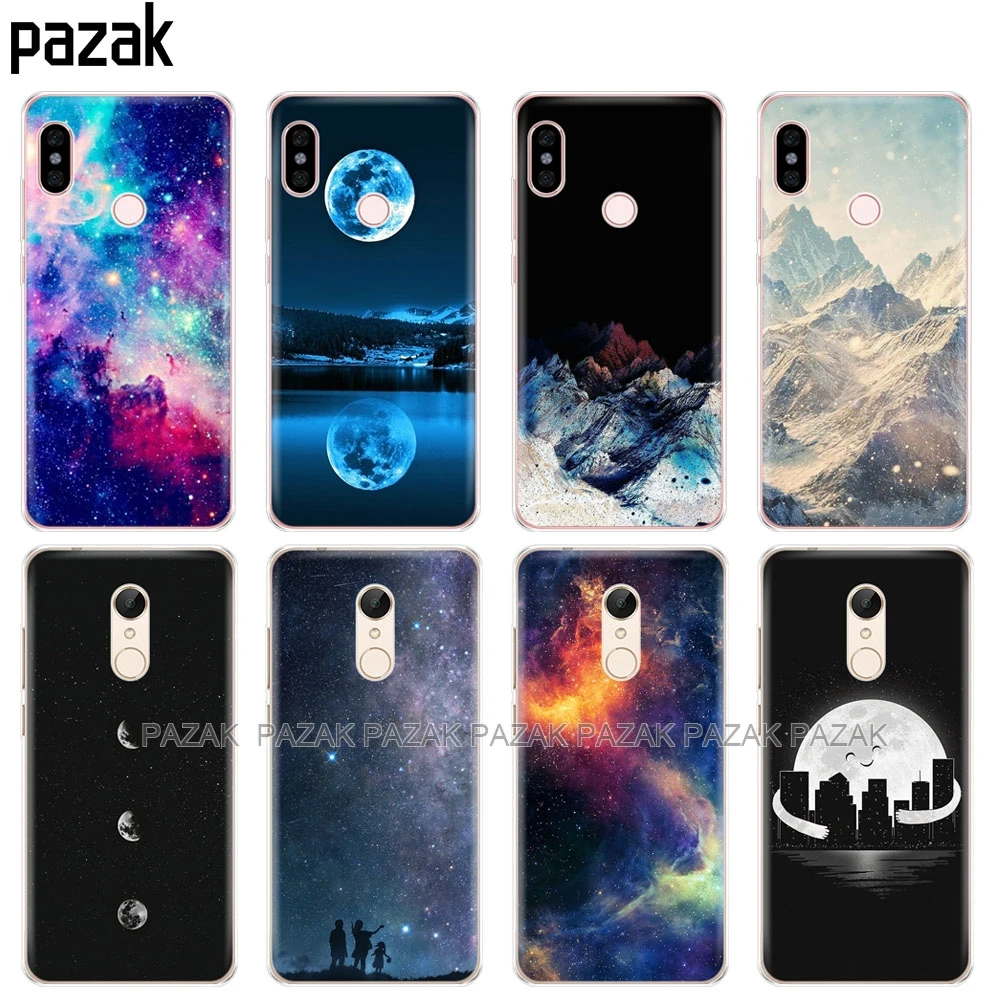 

Silicon Cover phone Case for Xiaomi redmi S2 Y2 6 5 2 3 3s 4 pro PLUS redmi note 4 4X 4A 5A 6A Starry Sky Moon scenery landscape