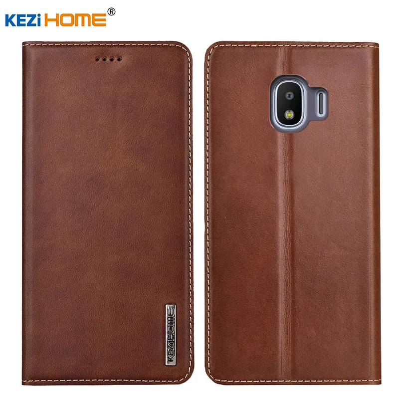 Case for Samsung Galaxy J2 Pro 2018 KEZiHOME Luxury Genuine Leather Flip wallet Cover j2 Phone cases | Мобильные телефоны и