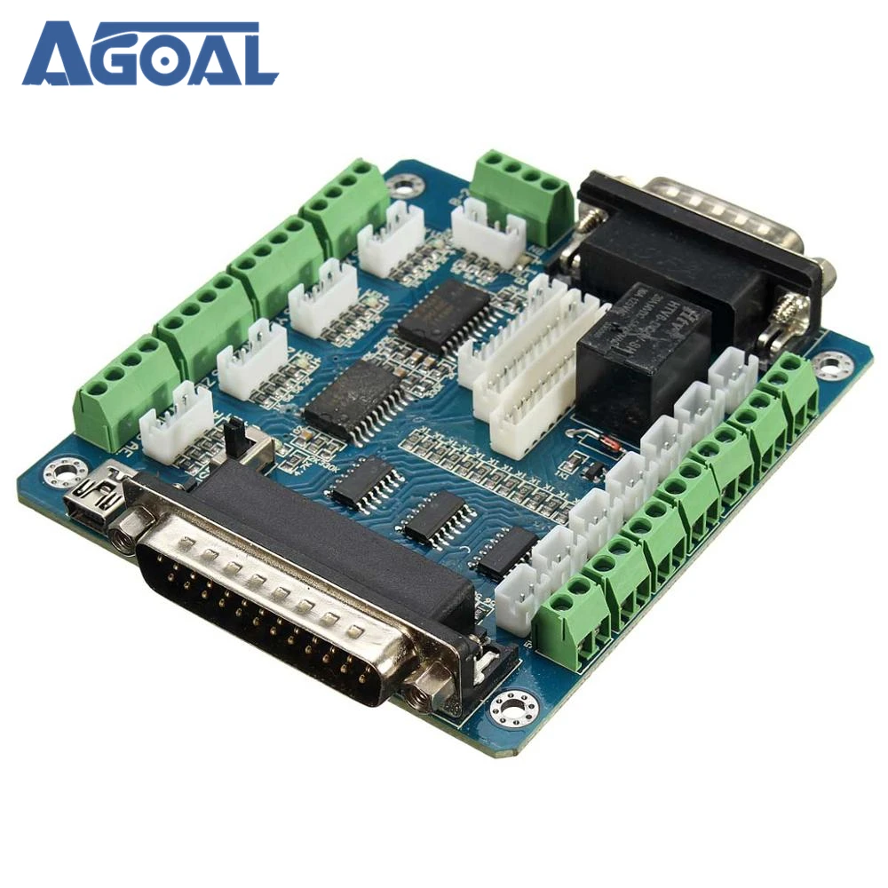 

MACH3 5-Axis Stepper Motor Control Board CNC Interface Board with usb cable Free Shipping