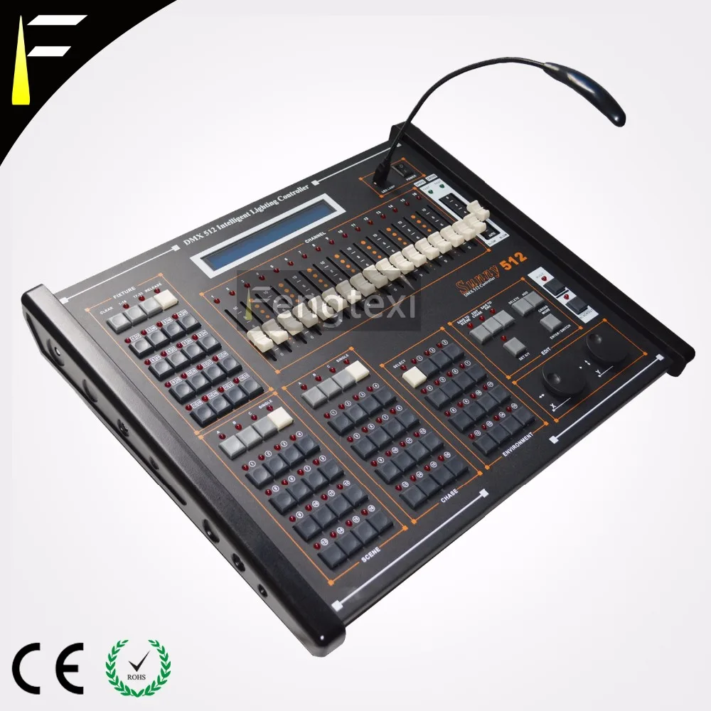 Топ Sunny 512 DMX консоль управление панорамирование/наклон колеса музыкальное освещение контроллер затемнения красочные настройки консоли устройства стол