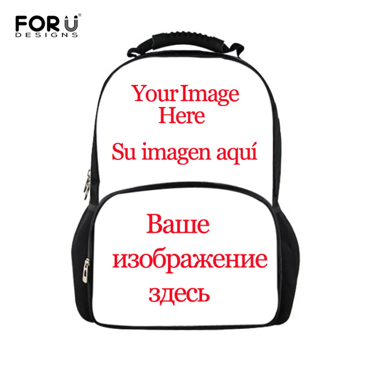 

FORUDESIGNS Customize Your Name Logo Image Backpack For Teenage Men Women Travel Bags Children School Bags Backpack Kid Book Bag