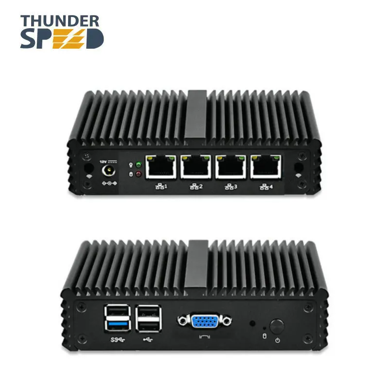 ThunderSpeed-Barebone-Mini-PC-J1900-Quad-Core-NUC-4-LAN-Firewall-Router ...