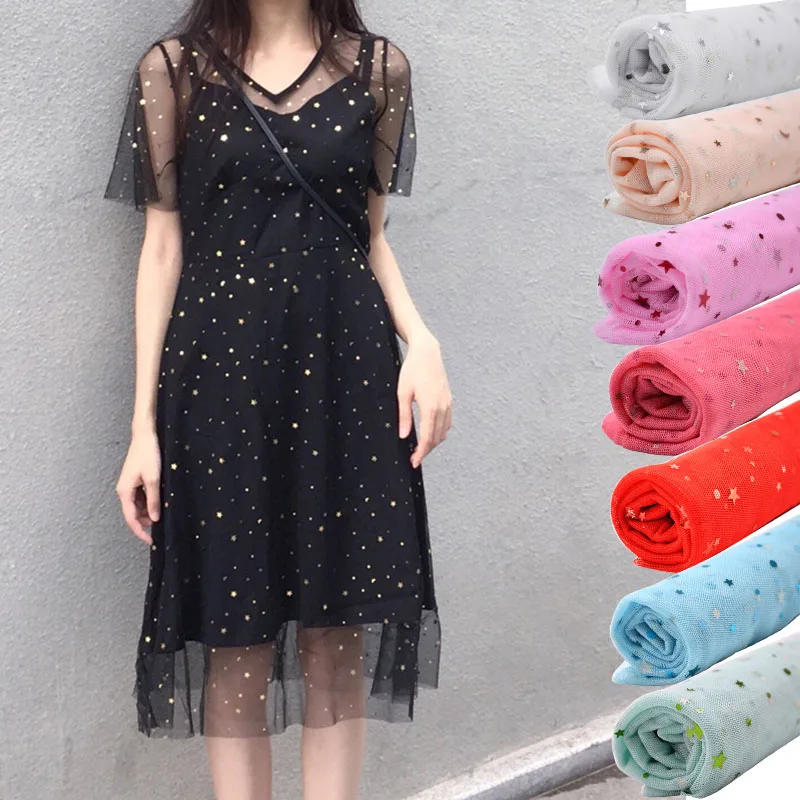 1x1.6 meter Star Shiny Crystal Tulle Roll Organza Sheer Yarn For Handcraft Tutu Skirt Home Bride Wedding Arch Party Decoration 8