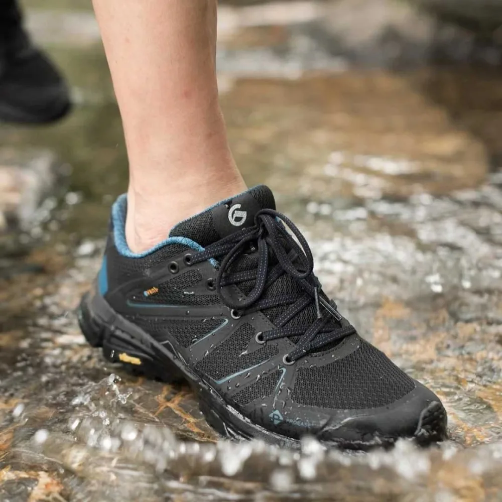 Xiaomi Mijia Proease удобные водонепроницаемые дышащие кроссовки для бега на открытом воздухе с v-образным вырезом противоскользящая обувь для мужчин - Цвет: Blue black38