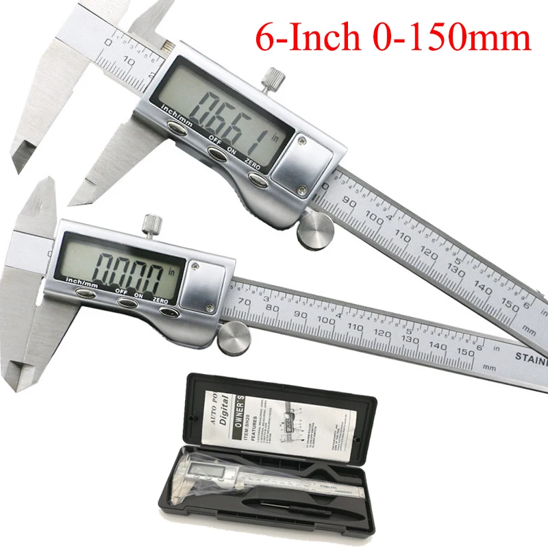 0 150mm 6 Metal casing Digital CALIPER VERNIER caliper metal digital caliper GAUGE Micrometer Measuring