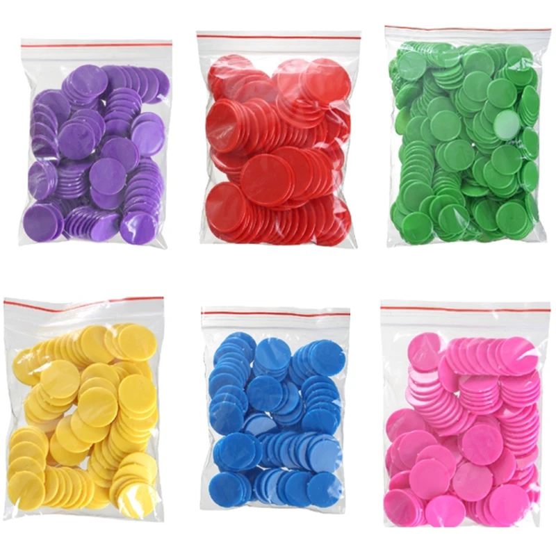 

1000PCS Wholesale Casino Token Cheap Blank Poker Chips Set Plastic Chips Tags/Lables 25*2mm