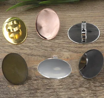 

30*40mm Blank Ring Settings Oval Bezel Resin Cabochons Bases Metal Adjustable Rings DIY Findings Accessories Multi-color