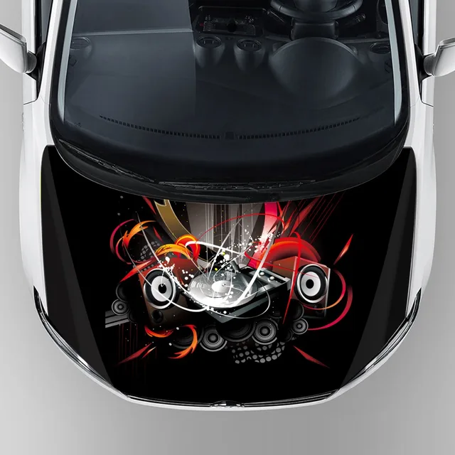 Dernière conception graphique de vinyle stickers pour voitures étanche capot de voiture wrap