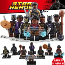 DR. TONG 80 шт./лот, супергерои, Черная пантера, Eric Killmonger W'kabi Shuri, строительные блоки, подарочные кубики, игрушки для детей X0191