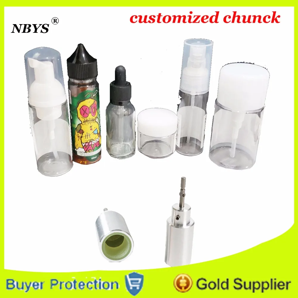 

Customized Chuck Rubber For Special Caps Eliquid Bottle Perfume Capping Head Electronic Cigarette Oil Capping Machine Cap Sealer
