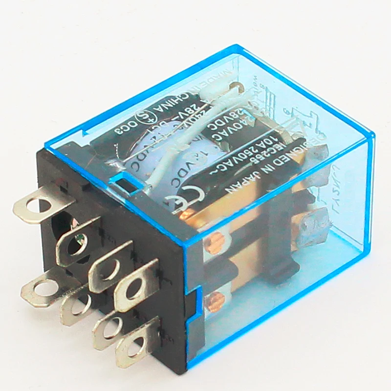 Реле 10А dpdt 12VDC 24VDC 110VAC 220VAC LY2N универсальное реле LY2NJ с релейная база розетка 8 pins LY2