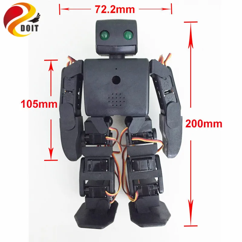 DOIT 18 гуманоид dof Biped робот Обучающий робот набор сервокронштейн с 18 шт. сервопривод для танцев/боев ESP8266 diy rc игрушка