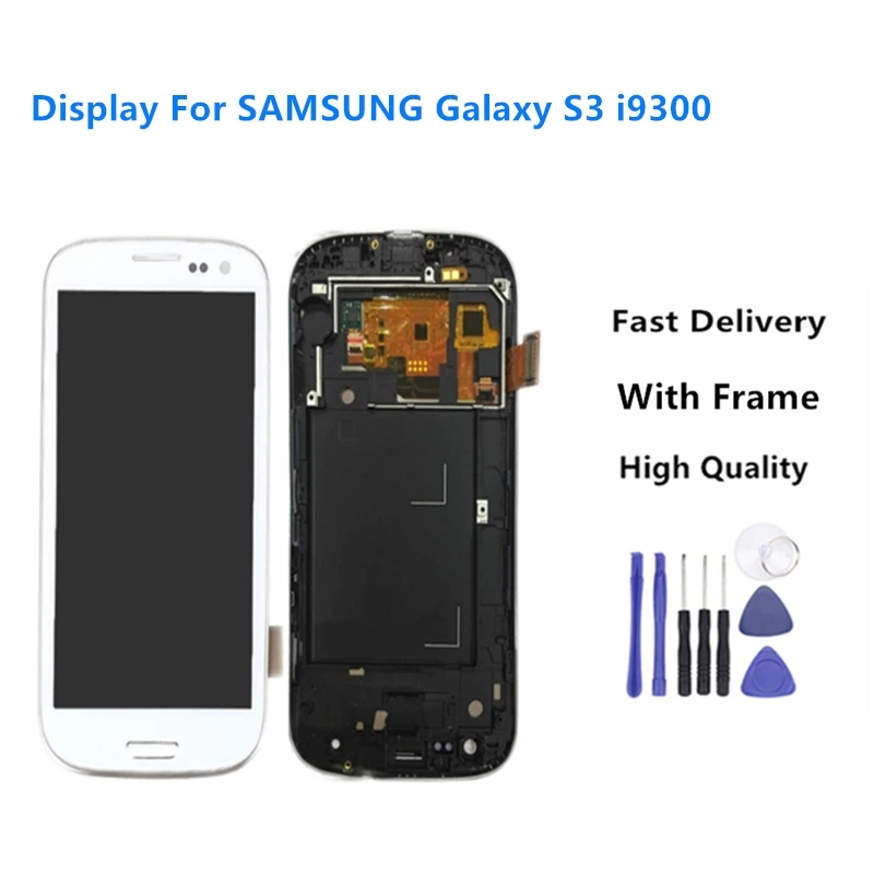 Оригинальный для SAMSUNG Galaxy S3 дисплей i9300 i9300i сенсорный экран дигитайзер замена
