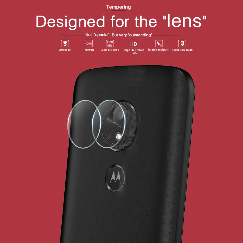 Ультра-тонкая задняя Камера объектив из закаленного Стекло пленка для Moto E5